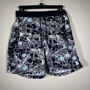 Burnside Men's Black White Blue Tropical Boardshorts Size: M 28" Waist!